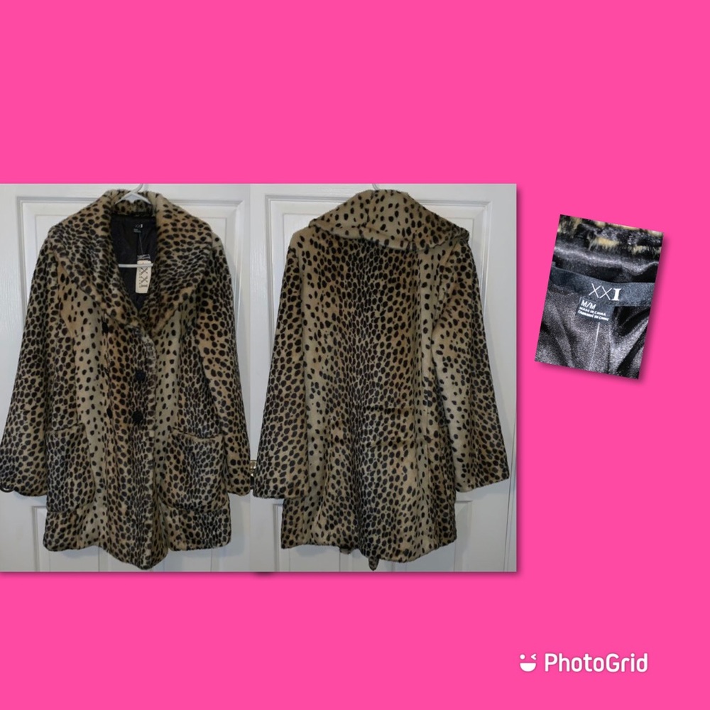 Faux fur Leopard Coat